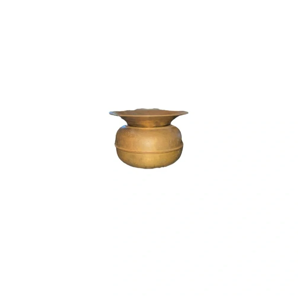 vintage brass pot / vase / spitoon